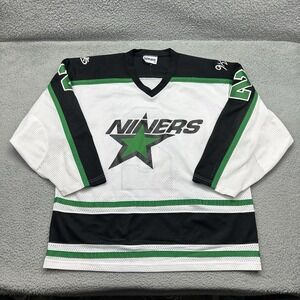 Kobe Adult XL #2 Niners White 100% Polyester Hockey Jersey Embroidered Numbers